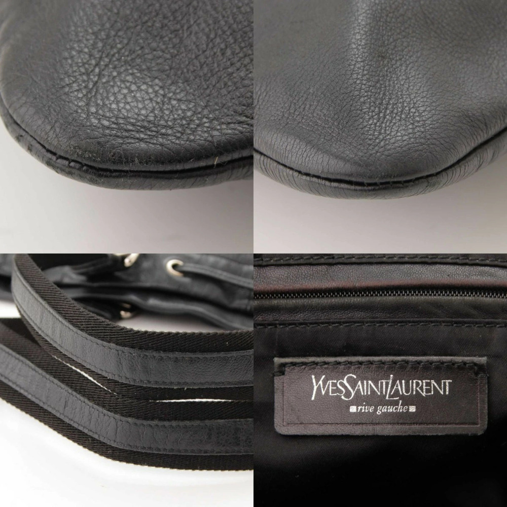 Yves Saint Laurent Kahala Studded Leather Tote Bag Black - Picture 8 of 8